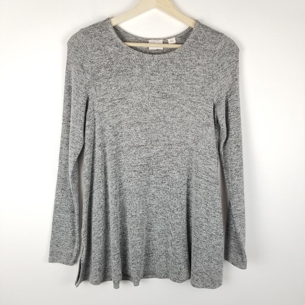 Postmarkβ XS Heather Black Tunic Sweater Long Sleeve Anthropologie